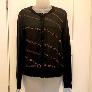 Cardigan,size-M,Back with chain design ,Beige,Open